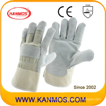 Gray Industrial Safety Cowhide Split Leather Hand Work Gloves (11003)